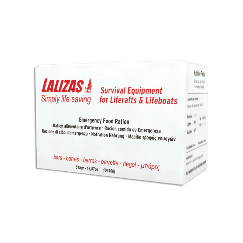 Ración de comida de emergencia balsa salvavidas LALIZAS 0,5 kg, 2503kcal image