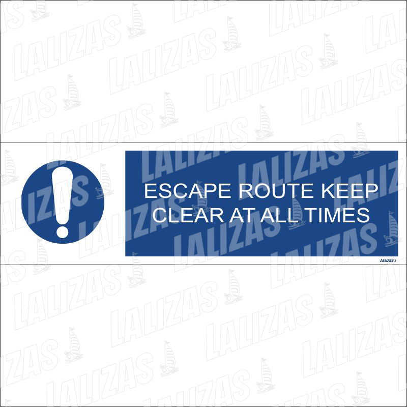 Ruta de escape Manténgase despejada en todo momento image